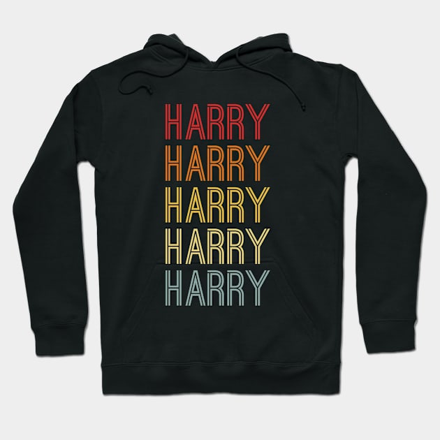 Harry Name Vintage Retro Gift Named Harry Hoodie by CoolDesignsDz